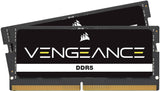 Corsair VENGEANCE SODIMM DDR5 RAM 64GB (2x32GB) 4800MHz CL40 Intel XMP iCUE Kompatibel Computer Speicher - Schwarz (CMSX64GX5M2A4800C40)