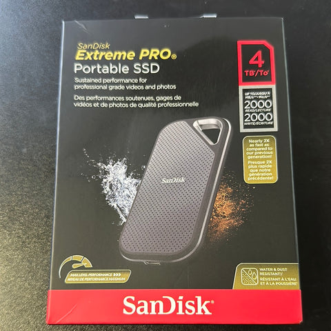 SanDisk Extreme Pro Portable SSD V2 4TB grau NEU & OVP  ✔️