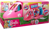 Barbie Flugzeug Dream Plane (ohne Barbie Puppe), mit beweglichen Räder und 15x Barbie Zubehör, in rosa, Spielzeug ab 3 Jahre, GDG76