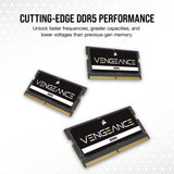 Corsair VENGEANCE SODIMM DDR5 RAM 64GB (2x32GB) 4800MHz CL40 Intel XMP iCUE Kompatibel Computer Speicher - Schwarz (CMSX64GX5M2A4800C40)