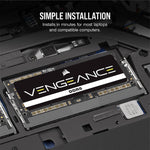 Corsair VENGEANCE SODIMM DDR5 RAM 64GB (2x32GB) 4800MHz CL40 Intel XMP iCUE Kompatibel Computer Speicher - Schwarz (CMSX64GX5M2A4800C40)