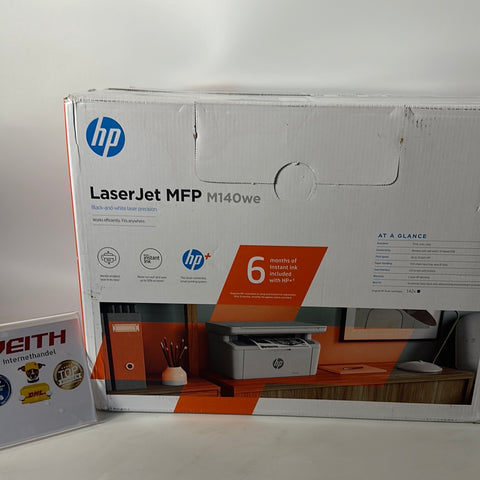 HP LaserJet MFP M140we Laserdrucker, Monolaser 3-in1, 6 Monate gratis drucken mit HP Instant Ink inklusive, HP+, Drucker, Scanner, Kopierer, Duplex-Druck, DIN A4, WLAN, Airprint, 64 MB NEU&OVP✔️ / Differenzbesteuert nach §25a