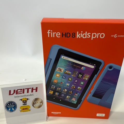 Fire HD 8 Kids Pro-Tablet, 8-Zoll-HD-Display, für Kinder von 6 bis 12 Jahren, 30 % schnellerer Prozessor, 13 Stunden Akkulaufzeit, kindgerechte Hülle, 32 GB (2022), Cyber-Welt-Design