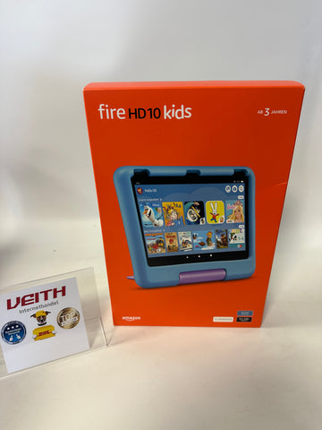 Fire HD 10 Kids-Tablet – für Kinder ab dem Vorschulalter | Mit brillantem 10-Zoll-Display, Kindersicherung und 2 Jahren Sorglos-Garantie | Version 2023, 32 GB, blau