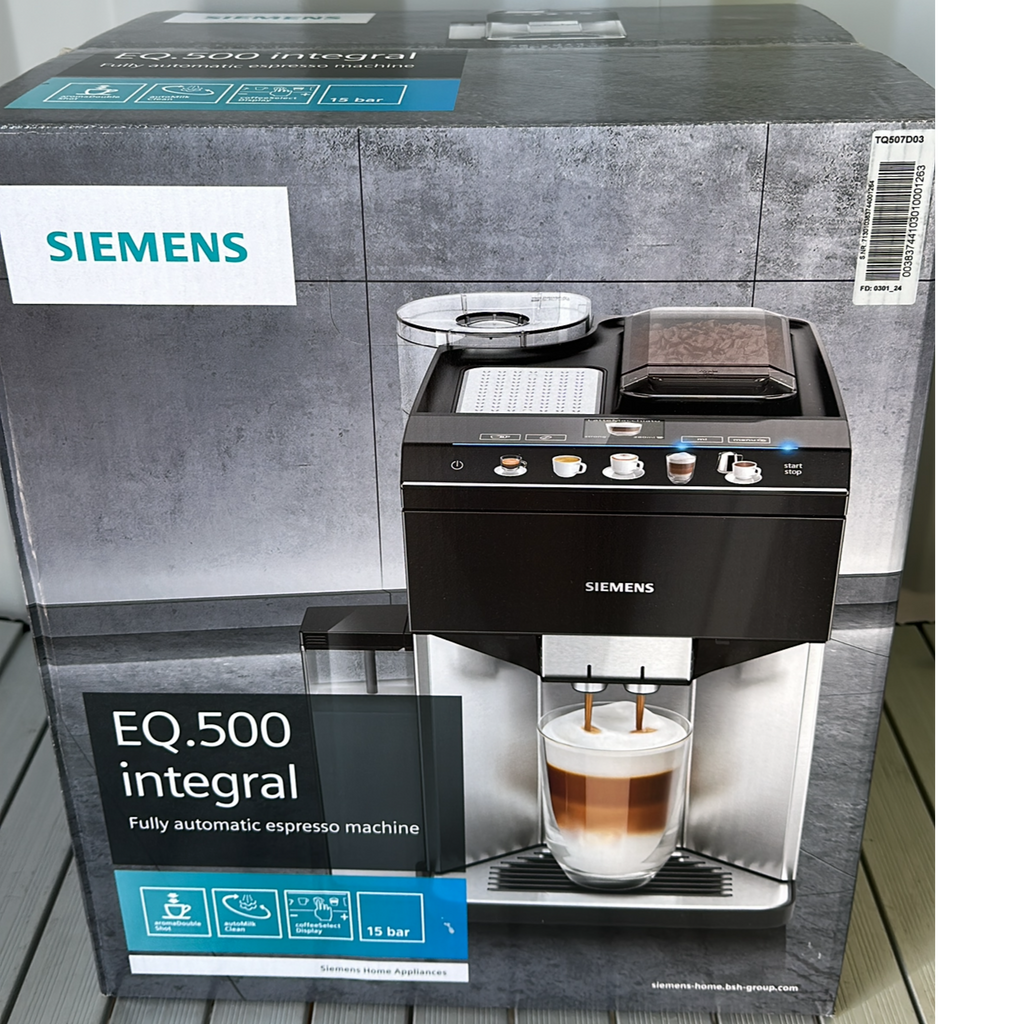 TQ507D03, NEU integral & Siemens – Schwarz OVP IT-Veith EQ.500 Kaffeevollautomat
